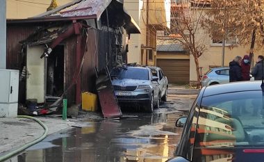 Digjet baraka e N.P. “Rrugë dhe rrugica” në Shkup dhe vetura e prokurorit Gavril Bubevski