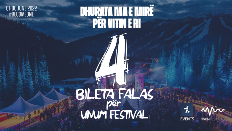 Telegrafi Events me dhuratë për Vitin e Ri – 4 BILETA FALAS për UNUM Festival