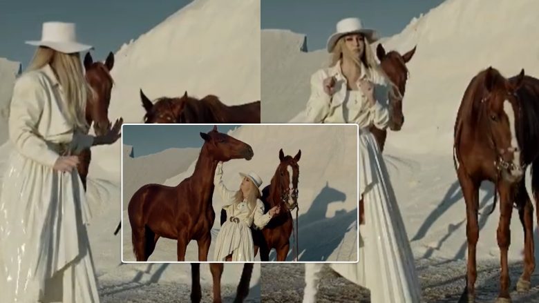 Leonora Jakupi publikon një moment qesharak që i ndodhi gjatë xhirimeve të klipit “Dashnia jeme”, teksa shfaqet pranë kuajve