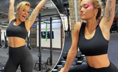 Rita Ora vë në pah linjat trupore nga palestra, ndërsa shfaqet me makijazh