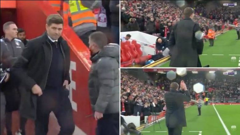 Duartrokitje, ovacione dhe gjithçka tjetër – Gerrard u prit ngrohtësisht në rikthimin e parë në Anfield