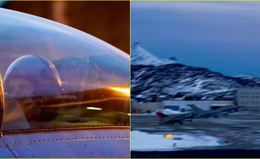Mbretëresha e ardhshme bashkë-piloton një aeroplan luftarak, në një vizitë në forcat ajrore norvegjeze