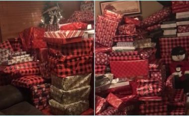 Një grua provokoi shumë komente pasi publikoi grumbullin masiv të dhuratave për Krishtlindje