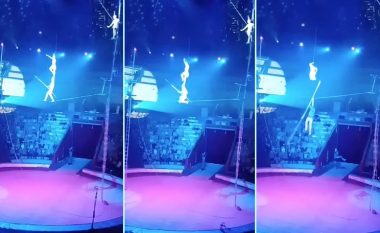 Refuzoi litarin për siguri, akrobati humb ekuilibrin dhe bie nga shtatë metra lartësi – gjatë një shfaqje cirku në Rusi