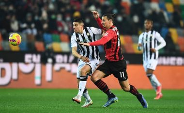 Milani i falet Ibrahimovicit, merr një barazim në minutat shtesë ndaj Udineses