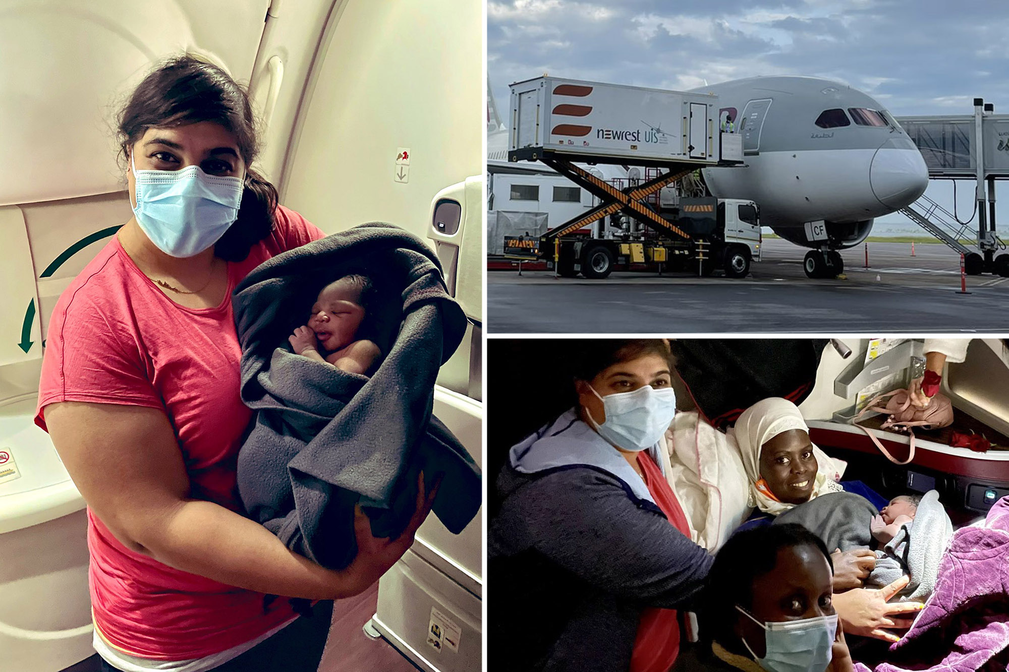 Mjekja kanadeze asiston lindjen e foshnjës derisa po udhëtonte me aeroplan Katar-Ugandë, e ëma e vogëlushes i lë emrin e saj