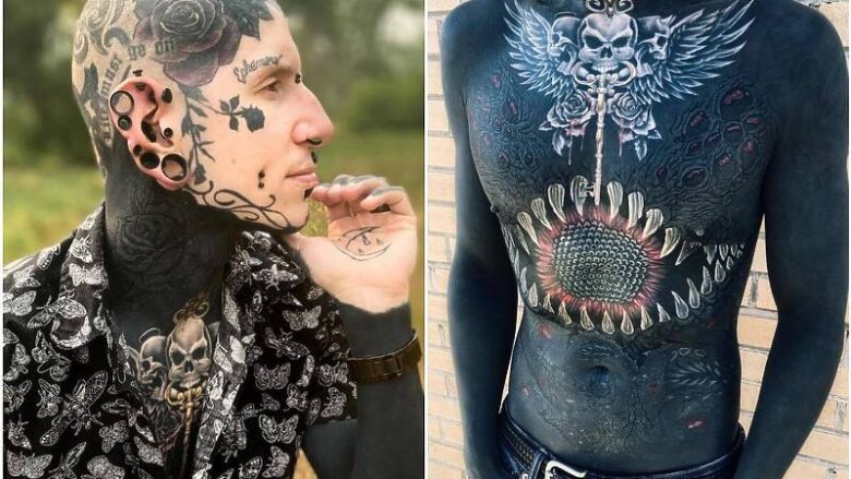 Burri që tërë trupin e mbuloi me tatuazhe, për to shpenzoi mbi 100 mijë dollarë