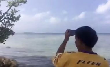 Momenti i shpërthimit të vullkanit nënujor në Tonga, gjithçka u filmua nga 40 milje largësi
