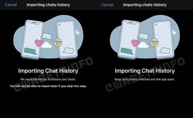 WhatsApp do të mundësojë bartjen e historisë së bisedave nga Android në iOS