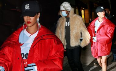 Larg angazhimeve muzikore, Rihanna shijon një natë romantike me Asap Rocky teksa shkëlqen me stilin e veçantë të veshjes