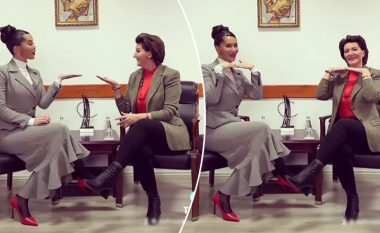 Dafina Zeqiri publikon video me Atifete Jahjagën në TikTok, gjersa argëtohen nën ritmet e këngës "NANA"