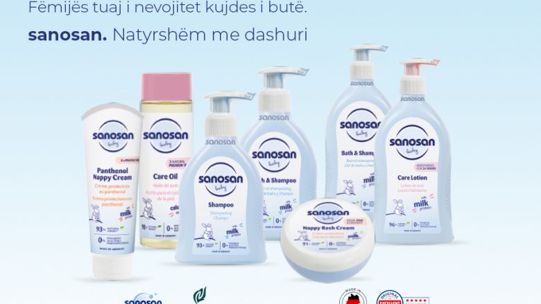 SANOSAN, zgjidhja ideale për lëkurën e bebes dhe fëmijës tuaj