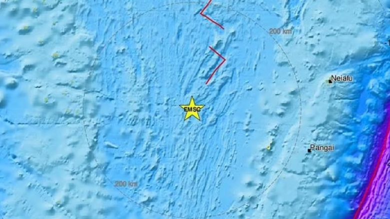 Tonga goditet nga një tërmet me magnitudë prej 6.2