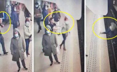 Publikohen pamjet tronditëse: Momenti kur një burrë në metronë e Brukselit shtyu një grua në shina, në momentin e mbërritjes së trenit
