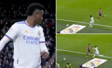 Vinicius Jr kopjon Dani Alvesin, kërcen dhe shmang shkeljen e stemës së Real Madridit