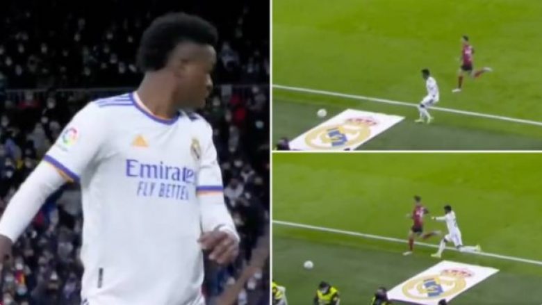 Vinicius Jr kopjon Dani Alvesin, kërcen dhe shmang shkeljen e stemës së Real Madridit