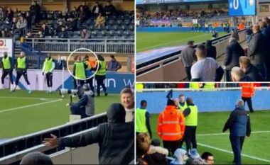 “Bisha” Akinfenwa cak i fyrjeve nga tifozët kundërshtar, ndeshja e Wycombes me MK Dons nisi me vonesë