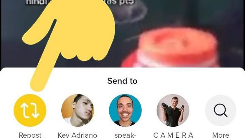 TikTok teston butonin Repost për ndarjen e klipeve