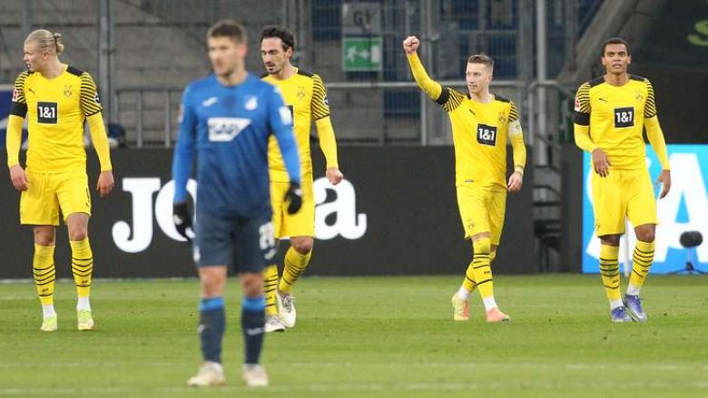 Borussia Dortmund fiton si mysafir i Hoffenheim, vazhdon t’i bëjë presion Bayern Munichut