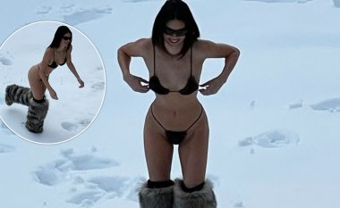 Kendall Jenner pozon me bikini dhe çizme leshi në borën e Aspenit