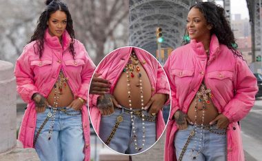 Rihanna zgjodhi të njoftoj shtatzëninë me veshje dhe aksesorë 'vintage'