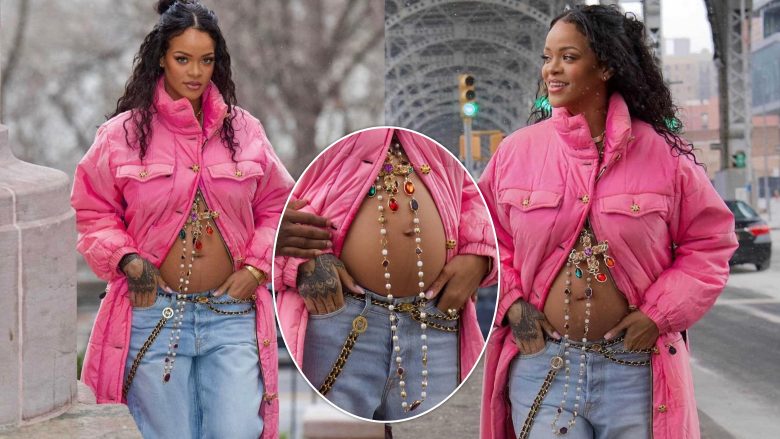 Rihanna zgjodhi të njoftoj shtatzëninë me veshje dhe aksesorë ‘vintage’