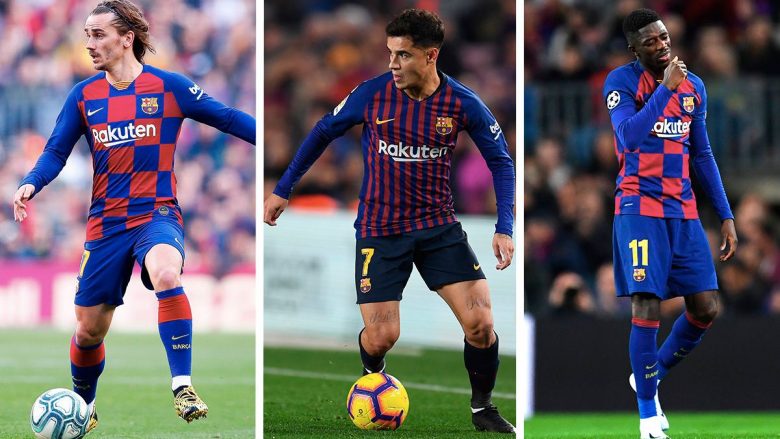 Dembele-Coutinho-Griezmann: Një investim i madh prej 415 milionë euro, por totalisht i dështuar