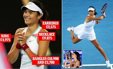 Tenistja britanike Emma Raducanu merr vëmendjen me stolitë në vlerë afro 50 mijë euro në Australian Open