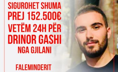 Fondacioni “Avni Hyseni” mbyll iniciativën për Drinor Gashin nga Gjilani: Për 24 orë u siguruan mbi 152 mijë euro