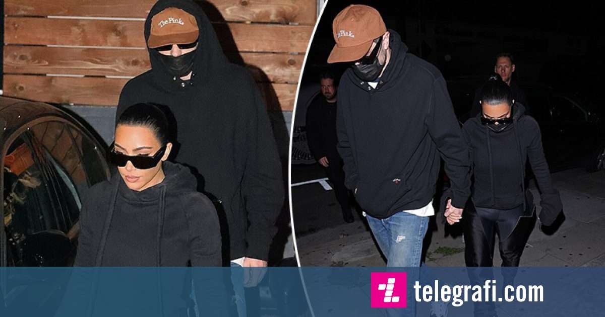 Kim Kardashian appears again in black, as her boyfriend tries to hide ...