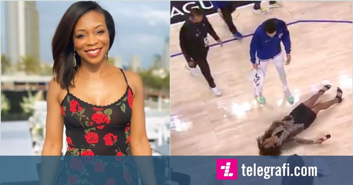 The Nba Presenter Slipped With Heels And Suffered A Severe Fall After