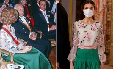 Mbretëresha Letizia riciklon veshjen e vjehrrës së saj 45 vjet më vonë dhe i la të gjithë pa fjalë