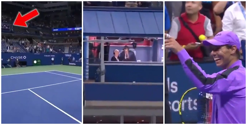 E rrallë dhe e mahnitshme për t’u parë: Nadal shënjestëroi saktë komentatorin me top të tenisit
