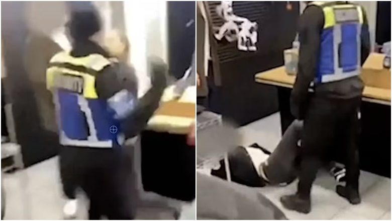 Momenti tronditës kur klientja e McDonald’s goditet me grusht në fytyrë dhe tërhiqet zvarrë nga roja i sigurisë