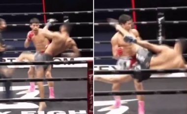 Si në filma – luftëtari i Muay Thai lëshoi goditje ‘tornado’ për ta rrëzuar kundërshtarin