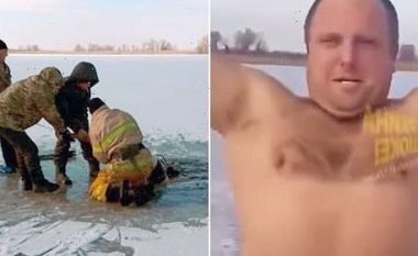 U hodh para syve të gruas në vrimën e hapur të lumit të ngrirë, burri nga Ukraina nuk arriti të dal i gjallë