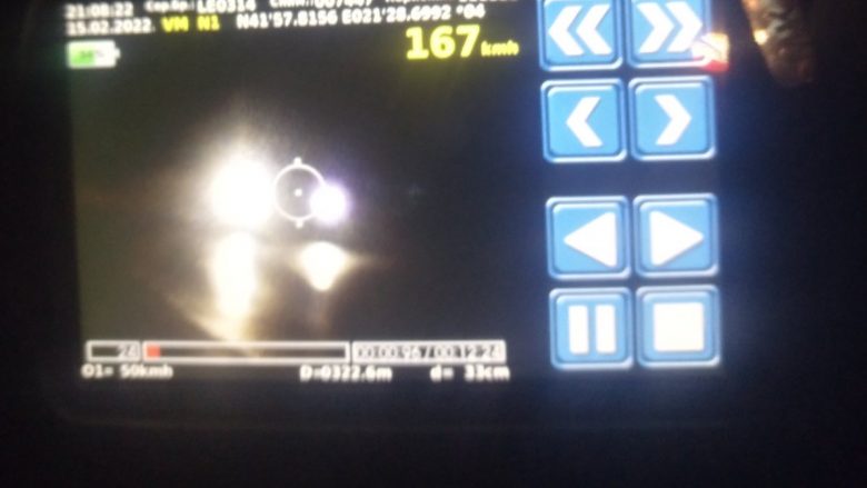 Gjobitet shoferi i cili voziste me 167 km/h në Shkup