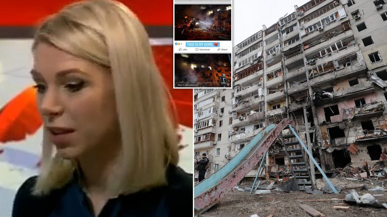 Gazetarja ukrainase e BBC-së mëson përmes transmetimit live, se shtëpia e ëmës së saj është shkatërruar nga bombardimet ruse