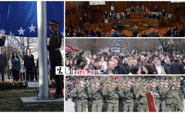 Përvjetori i 14-të i Pavarësisë së Kosovës: Braktisja e seancës solemne nga opozita, parakalimi i FSK-së e Policisë në shesh, e festa në Amerikë