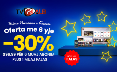 TVALB ofron 30% zbritje për festën e Pavarësisë së Kosovës plus abonime dhe BOX HD Falas