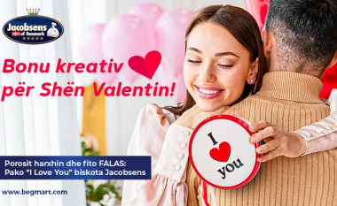 Bonu kreativ për Shën Valentin – çka do që porositë, biskota falas me paketim “I Love YOU” vijnë!