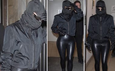 Kim Kardashian me paraqitje të çuditshme në Javën e Modës në Milano, shfaqet e tëra e mbuluar me të zeza