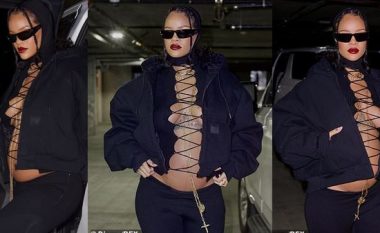 Rihanna mahnit në daljen e saj të parë pas njoftimit të shtatzënisë