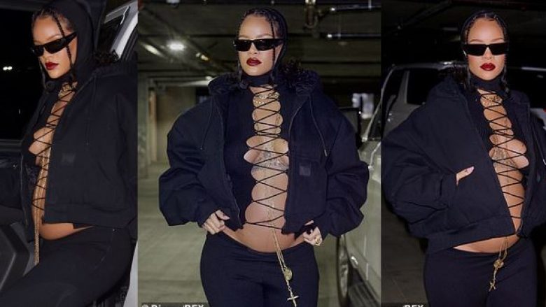 Rihanna mahnit në daljen e saj të parë pas njoftimit të shtatzënisë