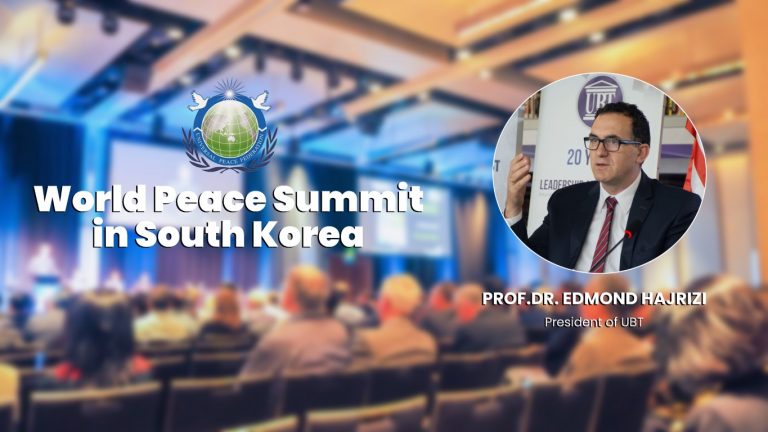 Rektori Hajrizi ftohet në Samitin Botëror të Paqes në Korenë e Jugut