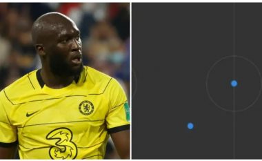 Romelu Lukaku pati vetëm dy prekje të topit në pjesën e parë kundër Crystal Palace – njëra nga to kur e nisi topin nga mesi i fushës