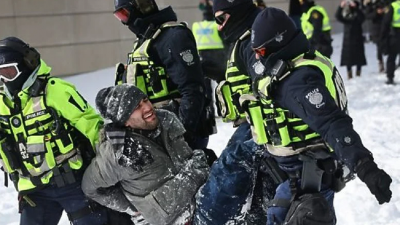 Policia përplaset me protestuesit në kryeqytetin e Kanadasë