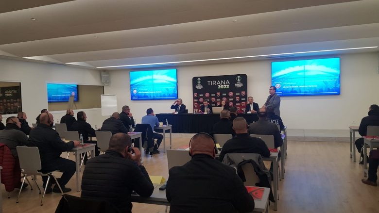 Finalja e Ligës së Konferencë – UEFA dhe FSHF organizojnë trajnime mbi sigurinë në Tiranë