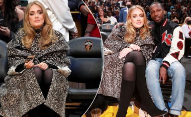 Adele mahnit e veshur në pallto me stampim leopardi e cila kap vlerën e 20 mijë dollarëve lojën e NBA