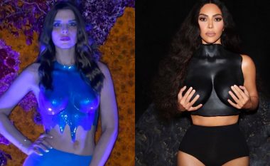 Julia Fox mbyll muhabetin se ajo 'kopjoi' veshjen e sipërme nga Kim Kardashian, duke këmbëngulur se ajo e bëri pamjen para Kim